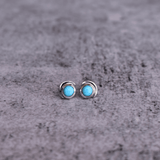 Crescent Glow - Turquoise Studs Earrings
