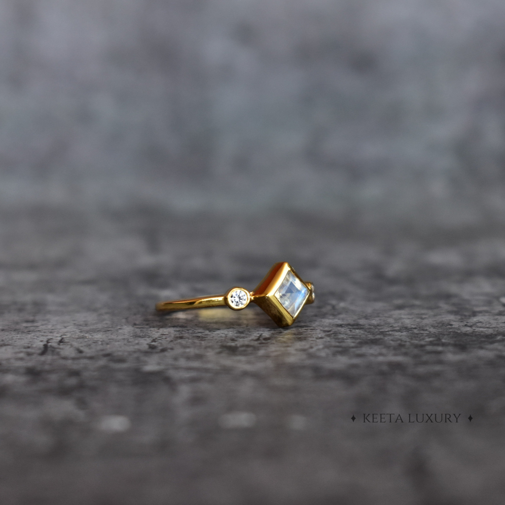 Crystal Crescent - Moonstone Ring -