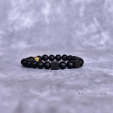 Cubic Harmony - Onyx & Lava Bead Bracelet Bracelets