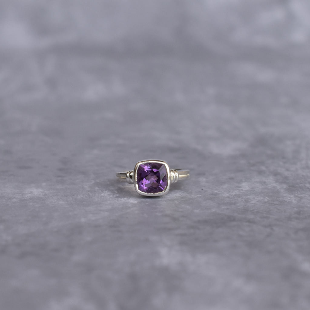 Cushion Charm - Amethyst Ring -