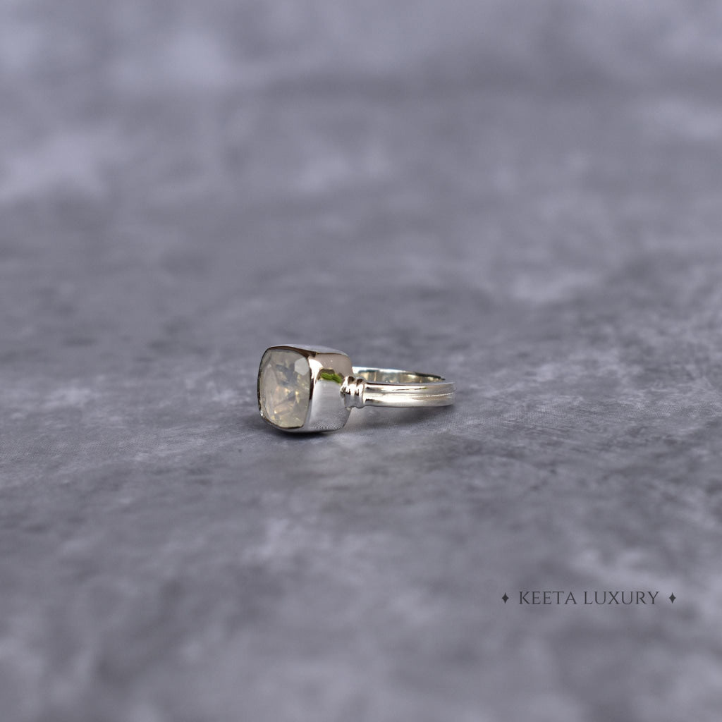 Cushion Charm - Moonstone Ring -