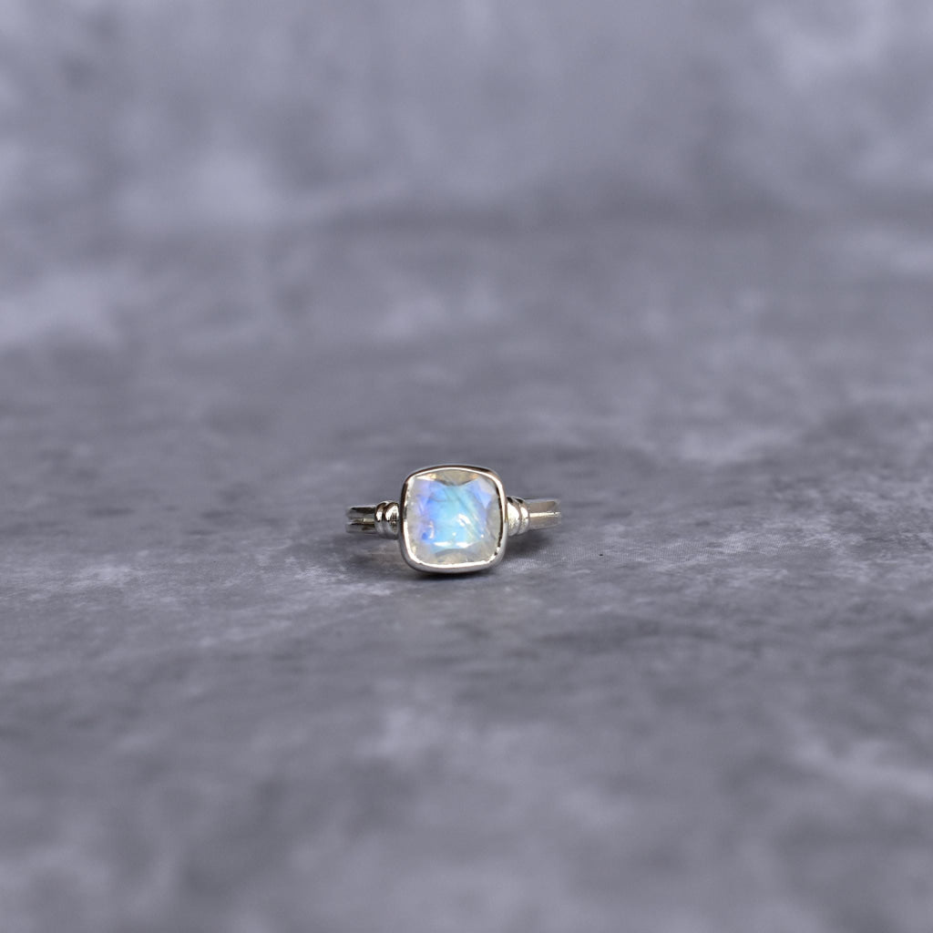 Cushion Charm - Moonstone Ring -