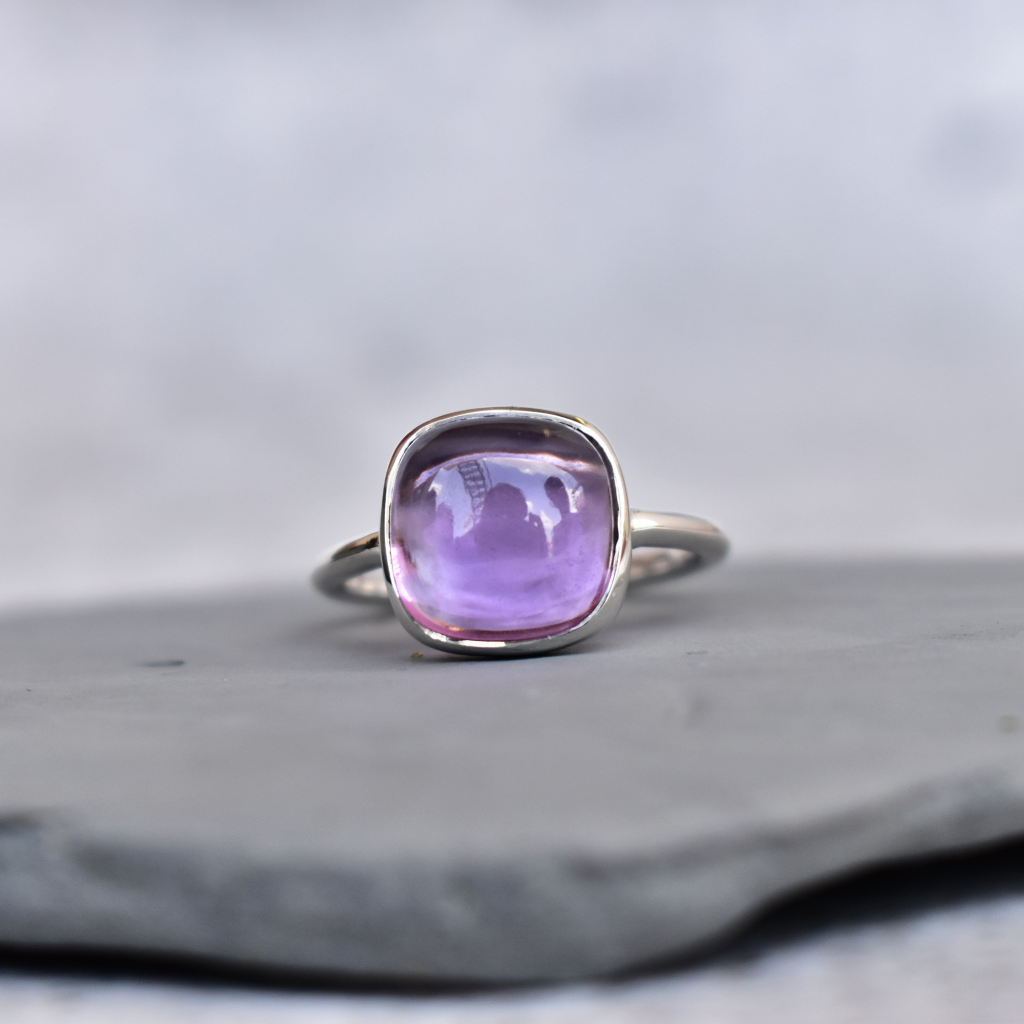 Cushion Conquer - Amethyst Ring -