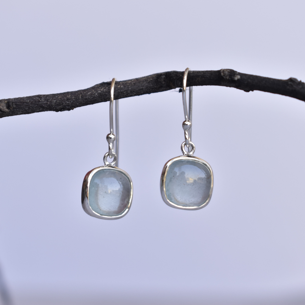 Cushion Conquer - Aquamarine Earrings -