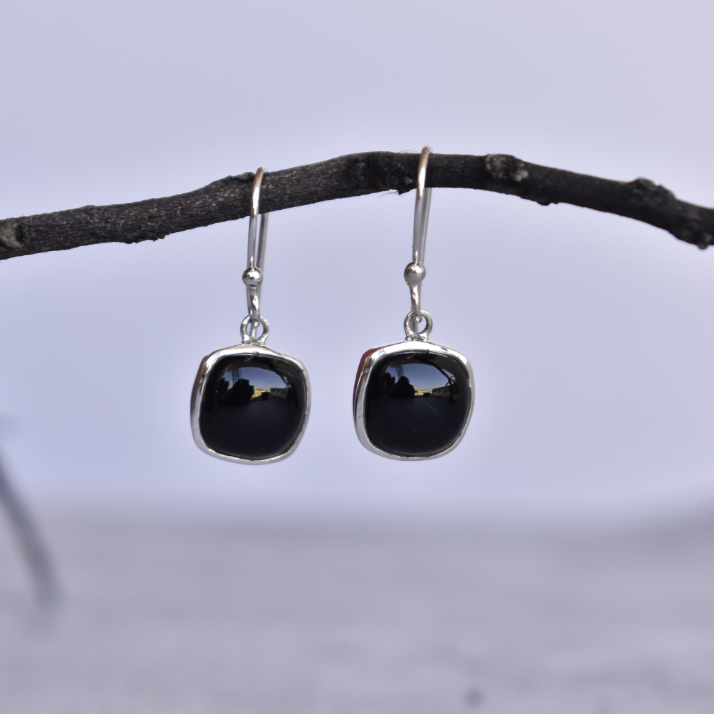 Cushion Conquer - Black Onyx Earrings -