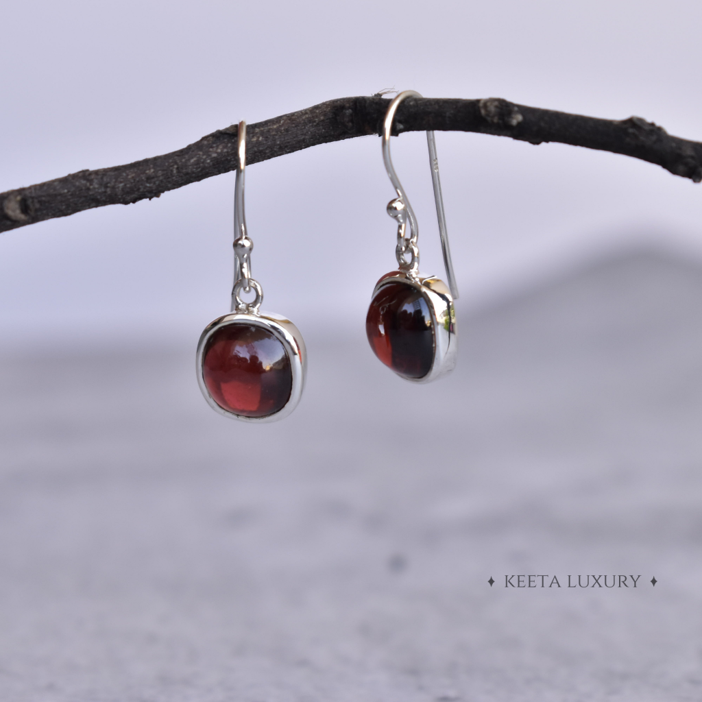 Cushion Conquer - Garnet Earrings -