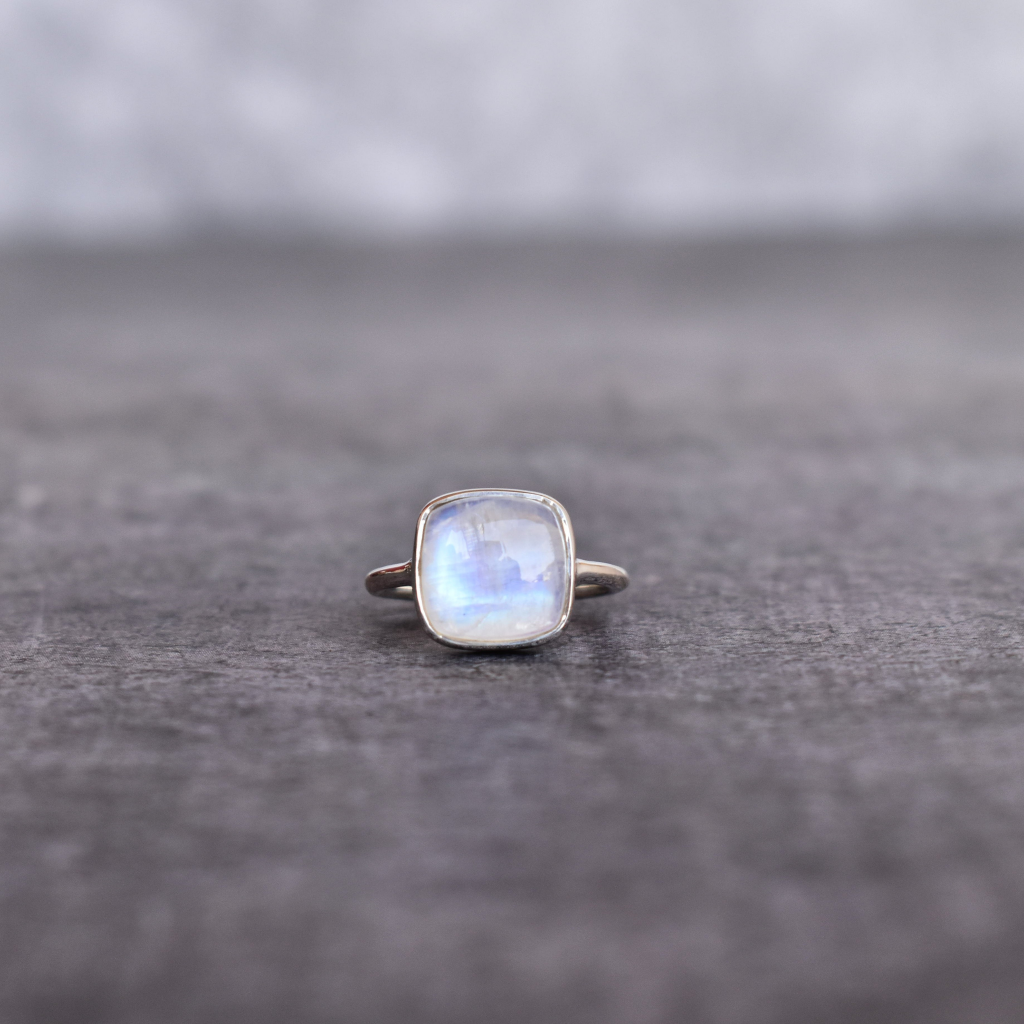 Cushion Conquer - Moonstone Ring -