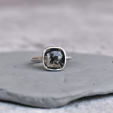 Cushion Conquer - Moss Agate Ring - KEETA LUXURY