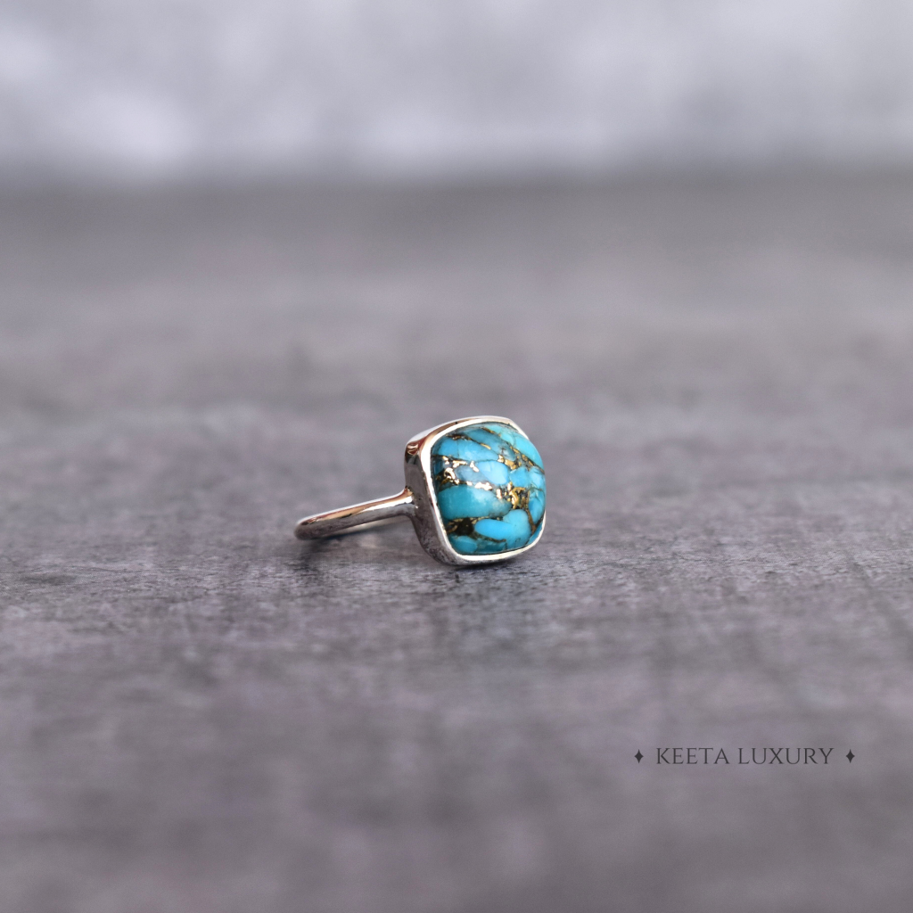 Cushion Conquer - Turquoise Ring -