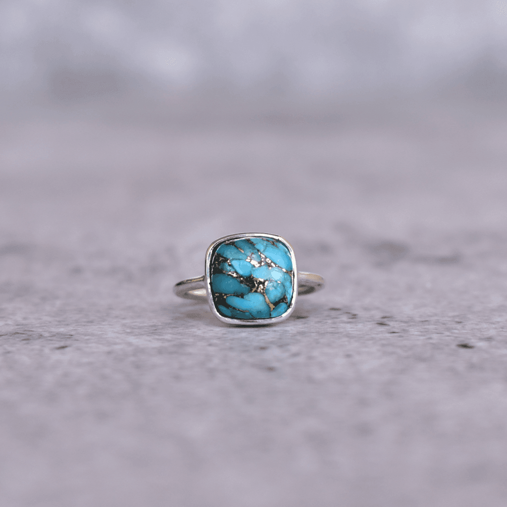 Cushion Conquer - Turquoise Ring -