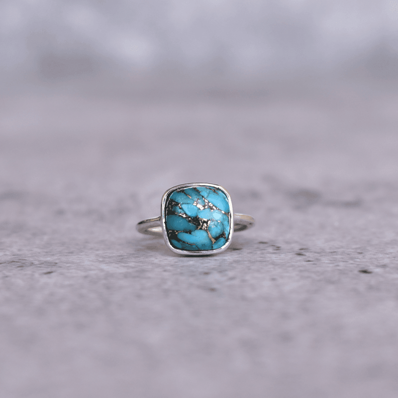 Cushion Conquer - Turquoise Ring - KEETA LUXURY