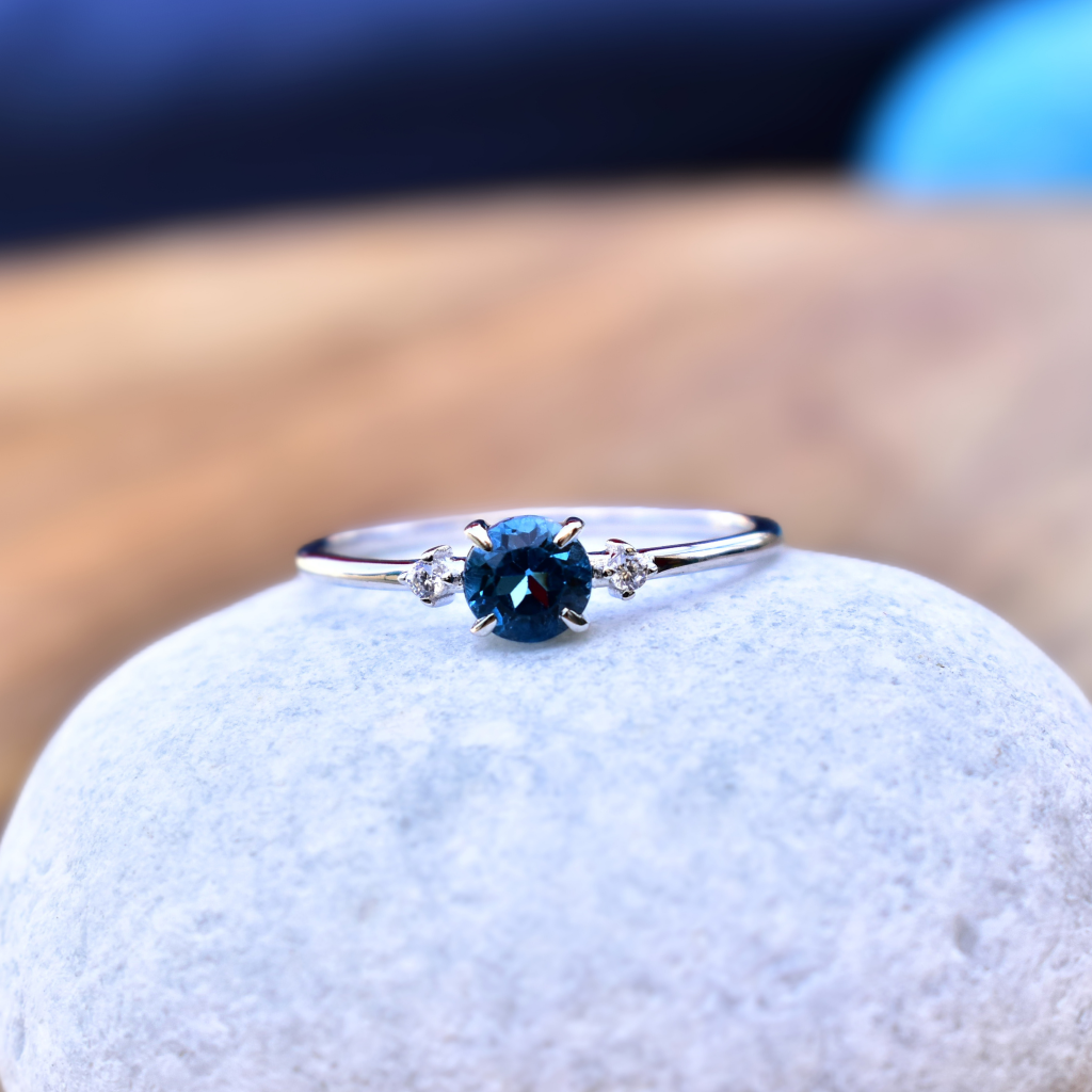 Dainty Breeze - Blue Topaz Ring -