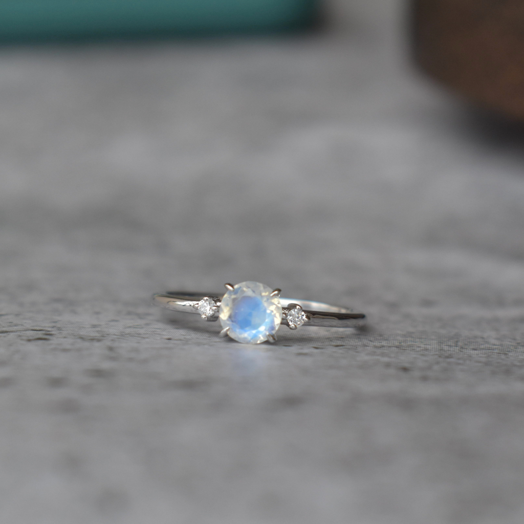 Dainty Charm - Moonstone Ring -