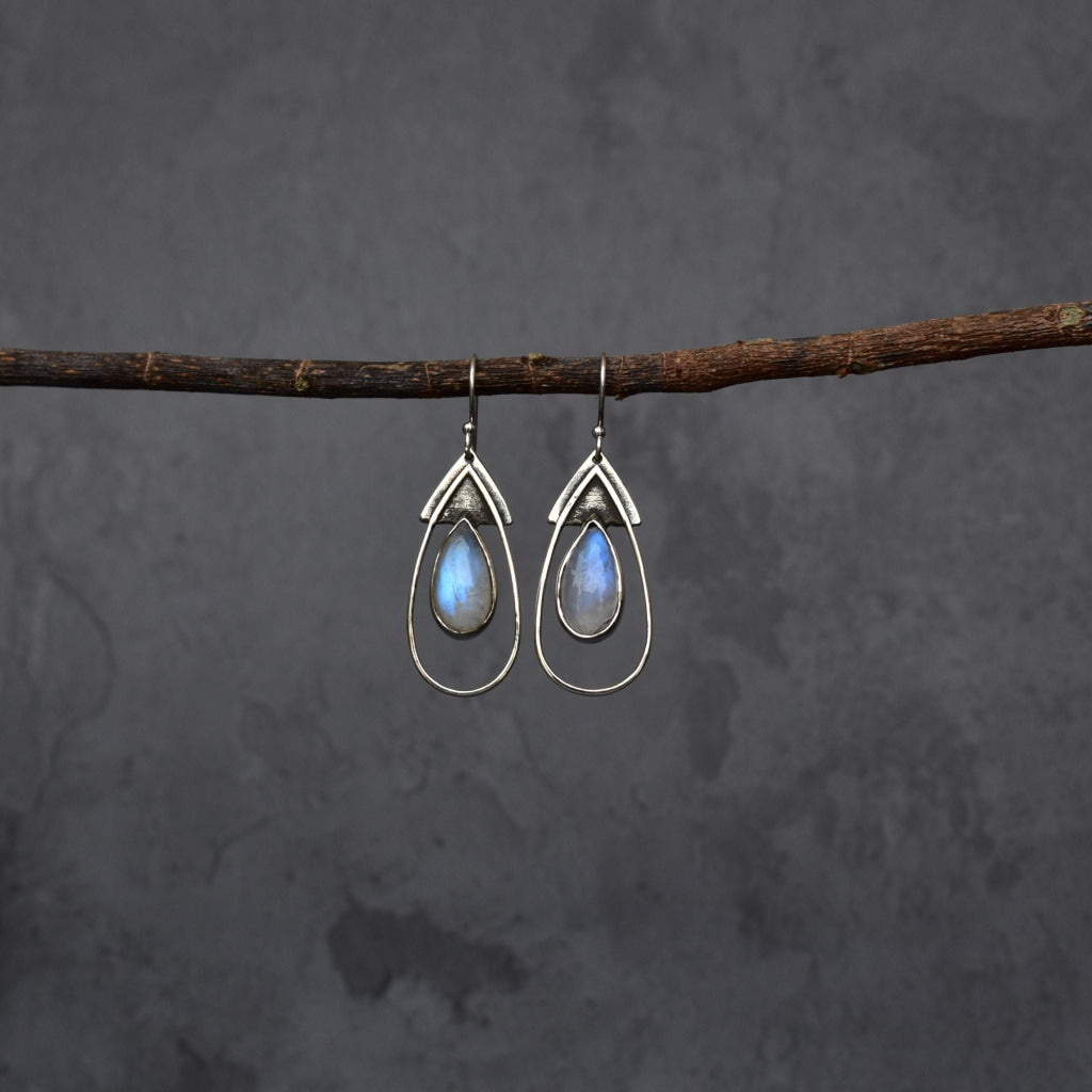 Dark Romance - Moonstone Dangles Earrings