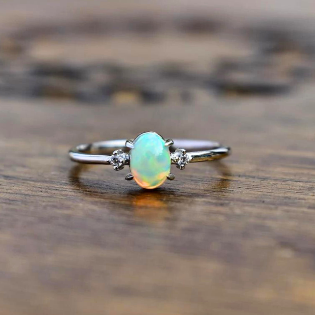 Delicate Gleam - Opal Ring -