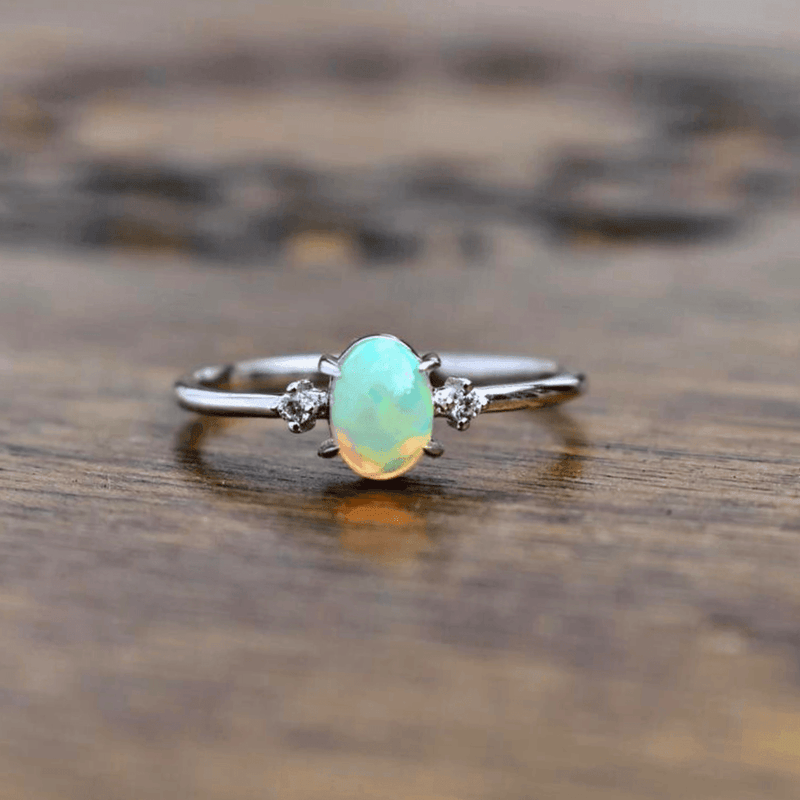 Delicate Gleam - Opal Ring