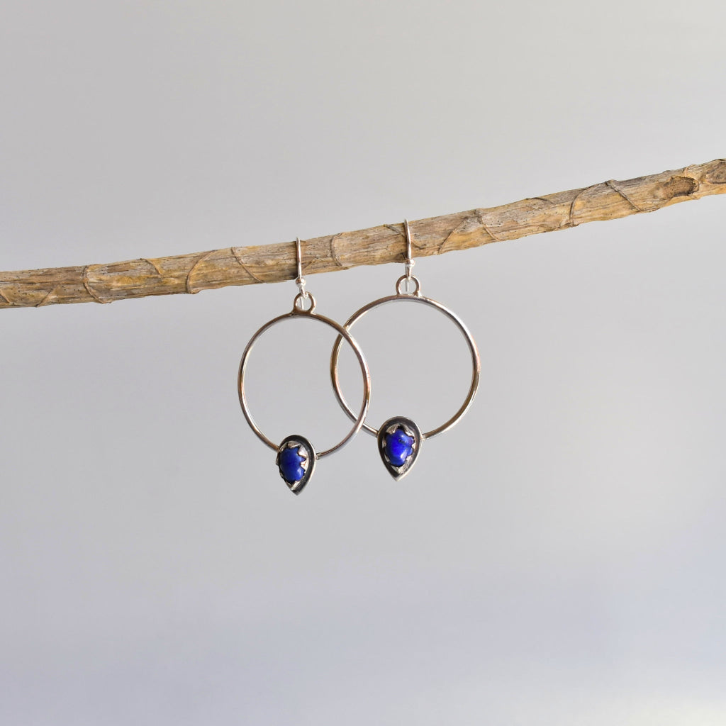 Dewdrop Orb - Lapis lazuli Earrings Earrings