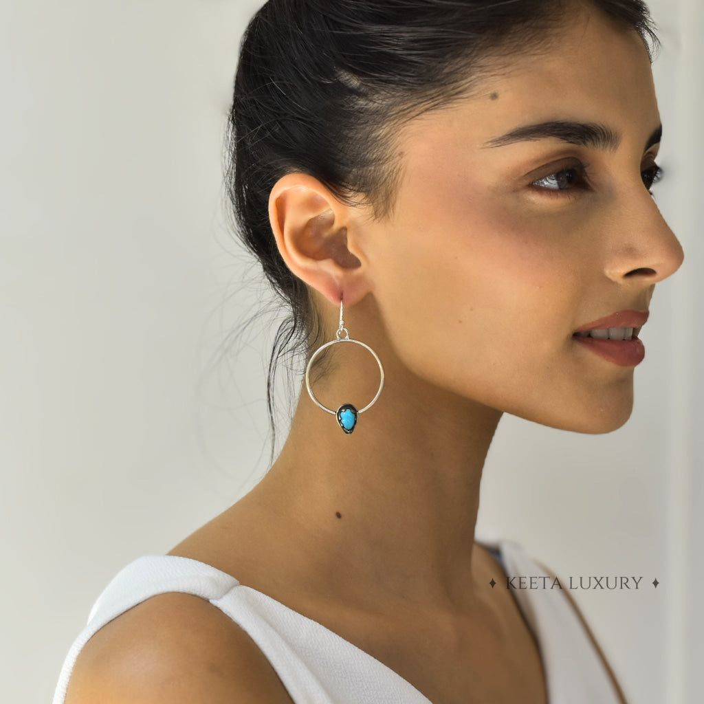 Dewdrop Orb - Turquoise Earrings Earrings