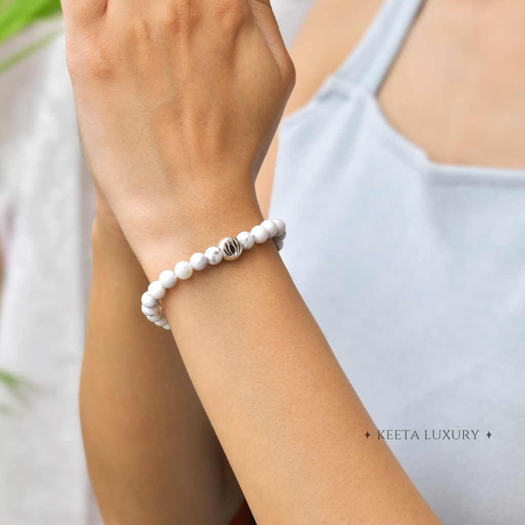 Divine Lotus - Howlite Bracelets -