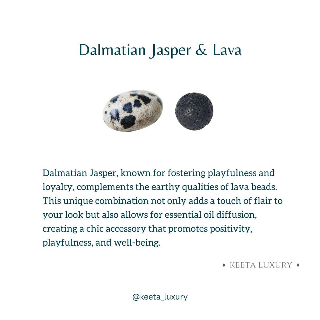 Dogmation - Dalmatian & Lava Bead Bracelet -