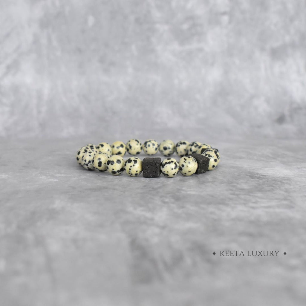 Dogmation - Dalmatian & Lava Bead Bracelet Bracelets