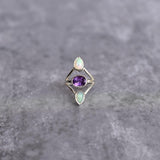 Double Delight - Opal and Amethyst Ring