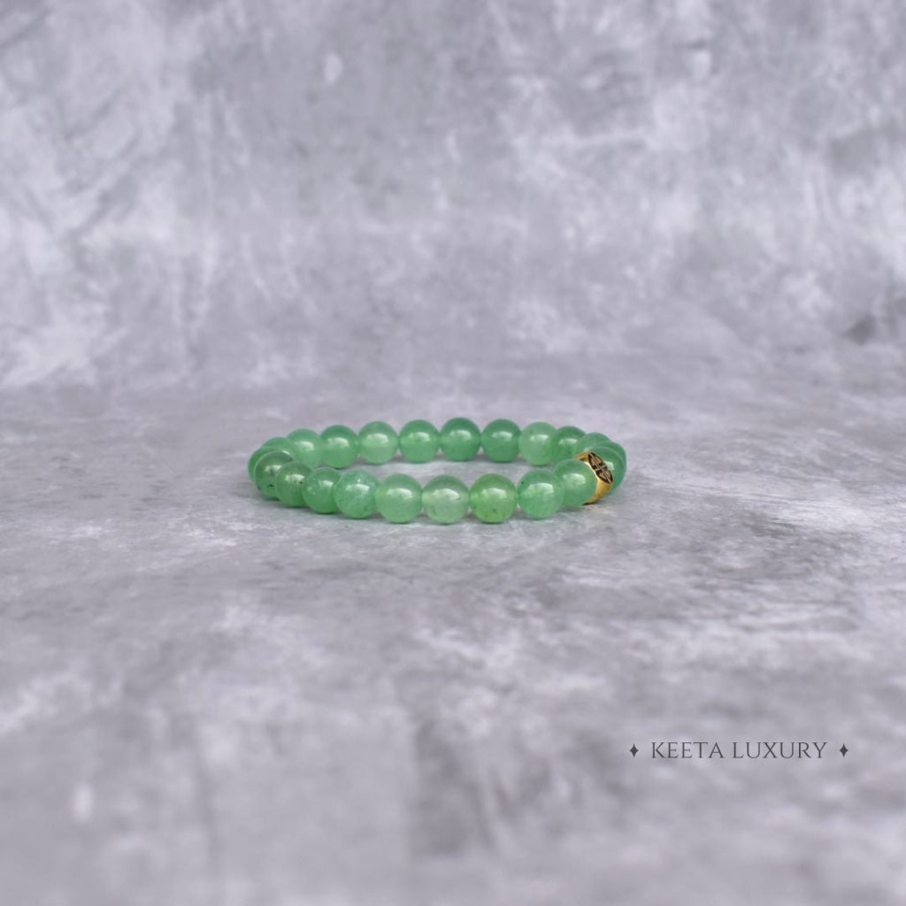 Dual Elemental - Green Aventurine & Lava Beads Bracelet Bracelets