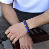 Dual Elemental - Lapis Lazuli & Lava Bead Bracelet Bracelets