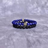 Dual Elemental - Lapis Lazuli & Lava Bead Bracelet Bracelets