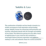 Dual Elemental - Sodalite & Lava Bead Bracelet Bracelets