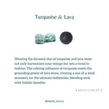 Dual Elemental - Turquoise & Lava Beads Bracelet Bracelets