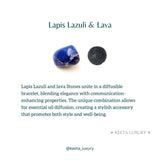 Dual Gaze - Lapis Lazuli & Lava Bead Bracelet Bracelets