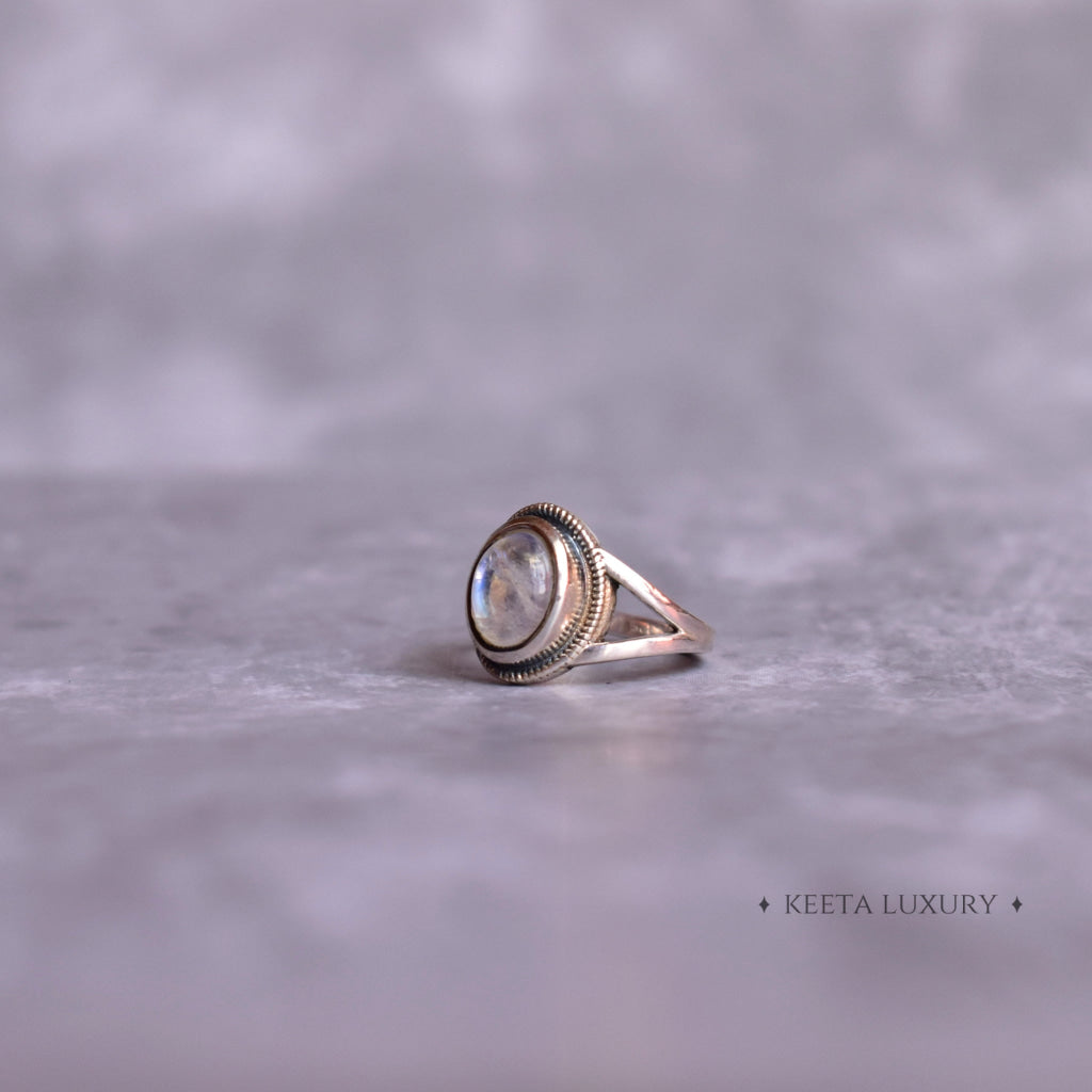 Dusk Light - Moonstone Ring Rings