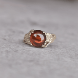 Earthy Leaf - Garnet Ring - KEETA LUXURY