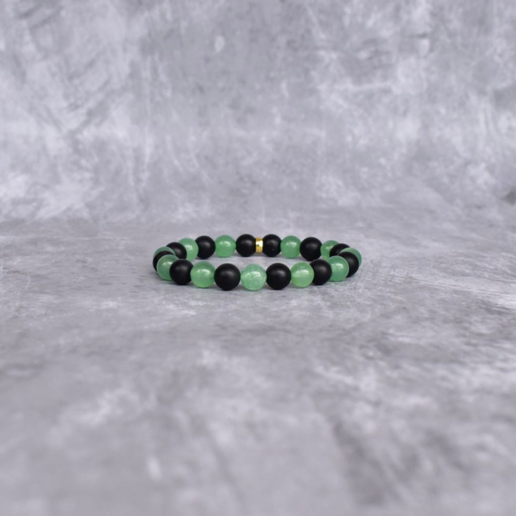 Enchanted Green - Aventurine & Black Onyx Bracelets