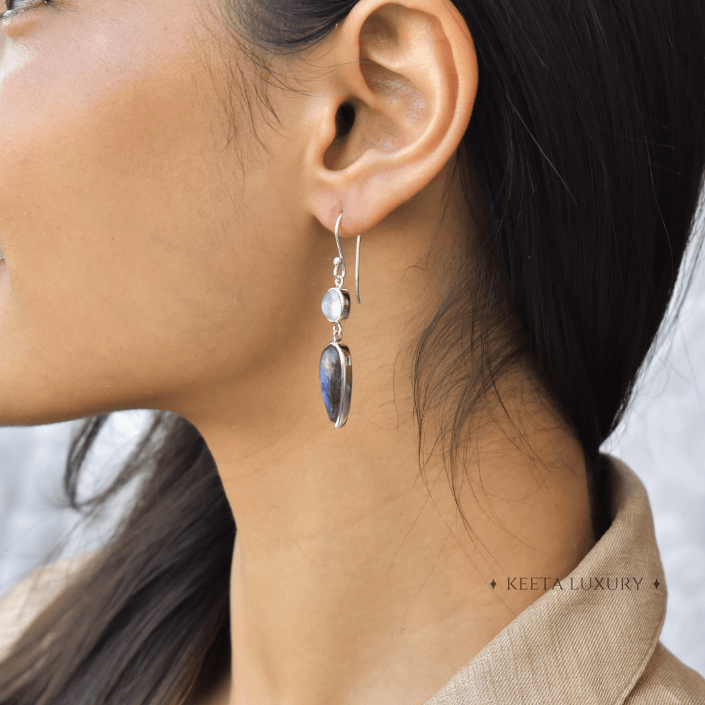 Energy - Moonstone & Labradorite Earrings -