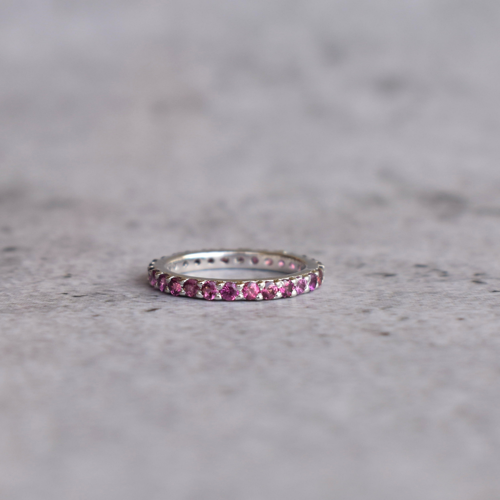 Eternal Bliss - Garnet Ring Band -