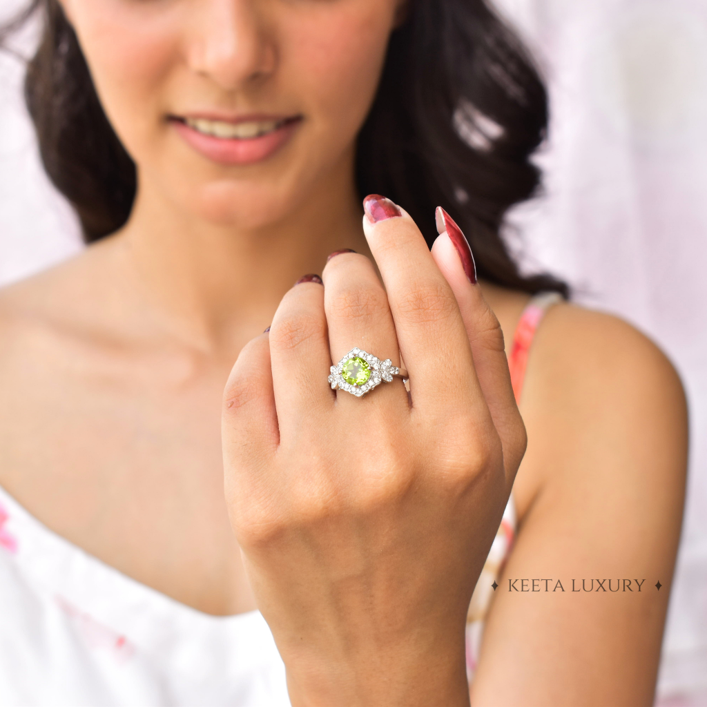 Evergreen Elegance - Peridot Ring -