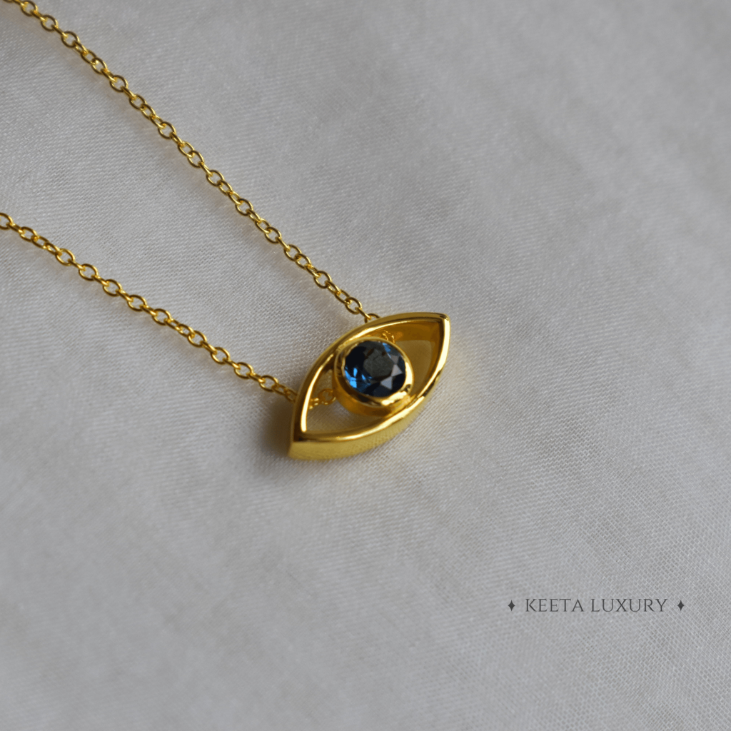 Evil Eye - Blue Topaz Necklace -
