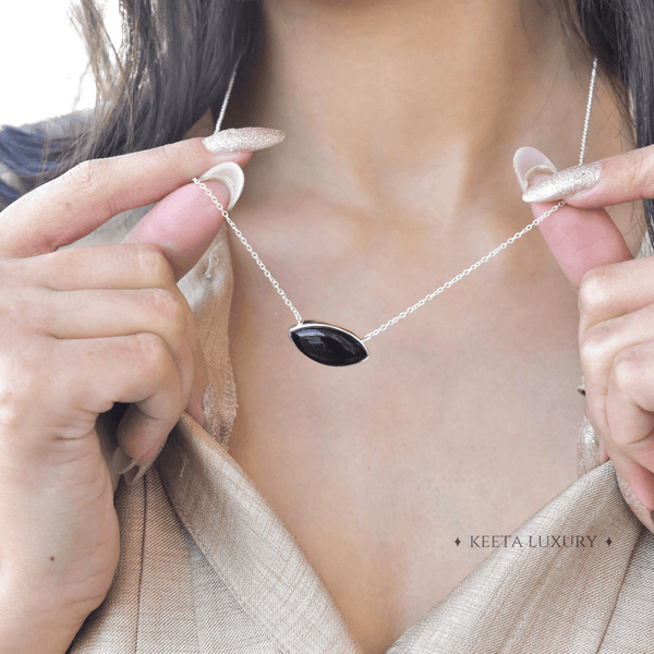 Eye Clan - Black Onyx Necklace 18 Inches Necklace