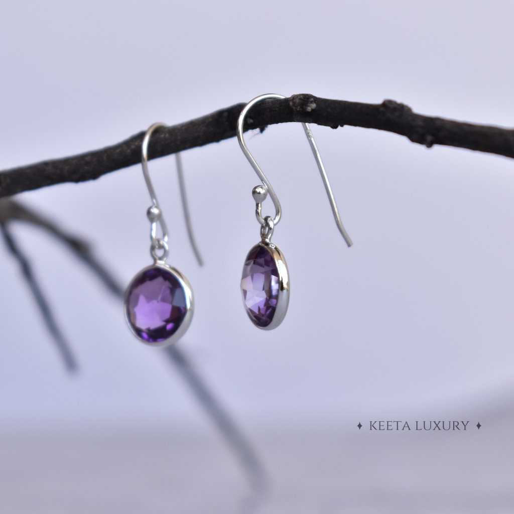 Facets Talk - Amethyst Earrings -