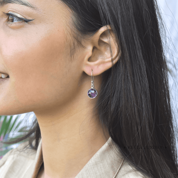 Facets Talk - Amethyst Earrings