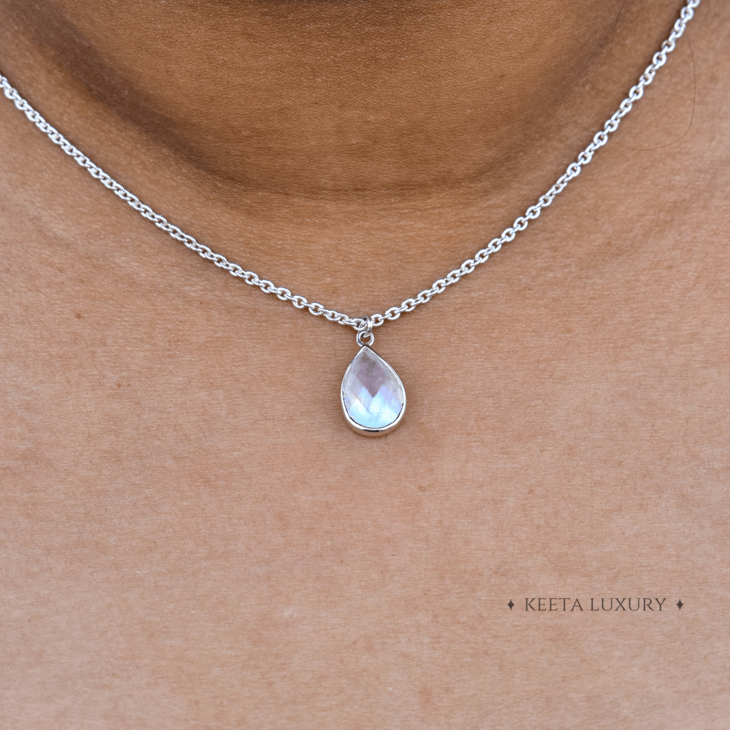 Facets Talk - Moonstone Necklace -