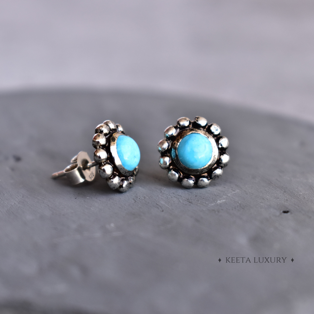 Flower Child - Turquoise Studs -
