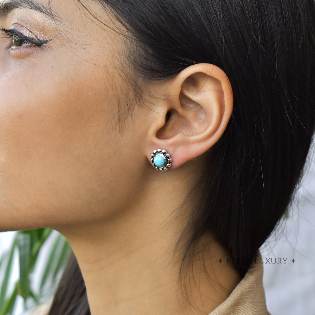 Flower Child - Turquoise Studs -