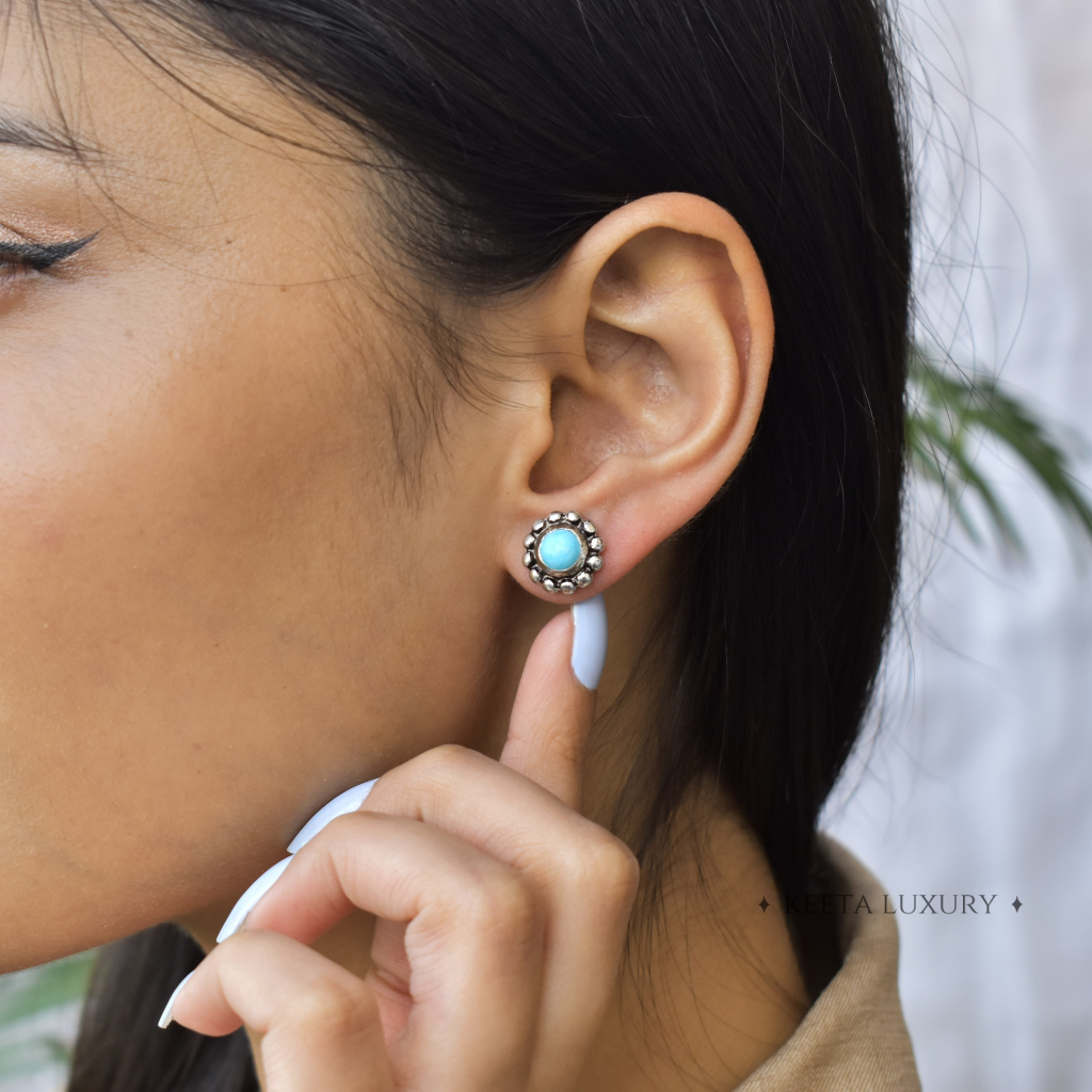 Flower Child - Turquoise Studs -