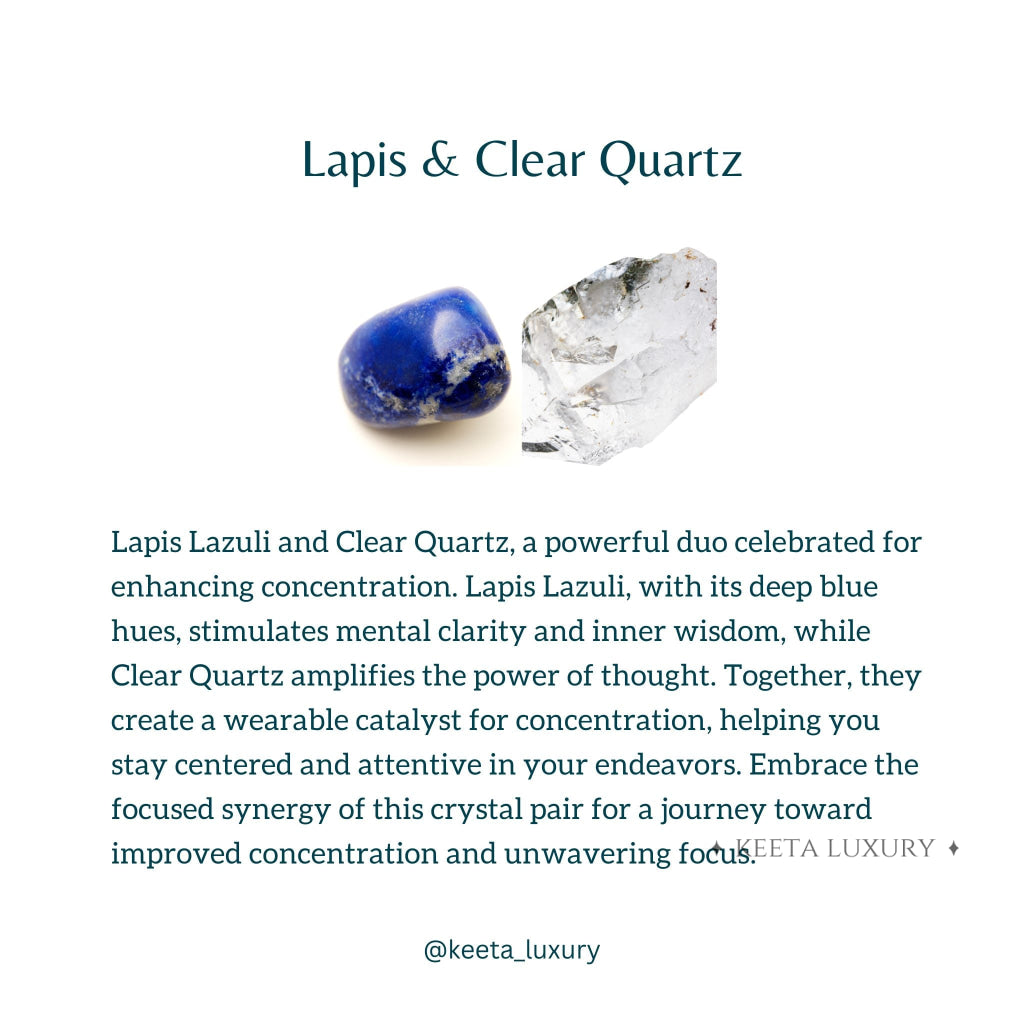 Focus - Clear Quartz & Lapis Lazuli Bracelet -