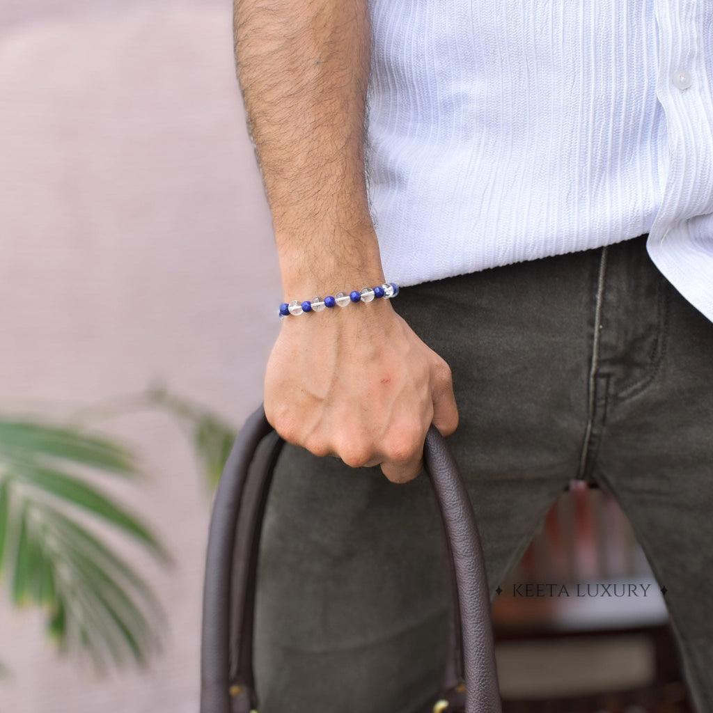 Focus - Clear Quartz & Lapis Lazuli Bracelet -