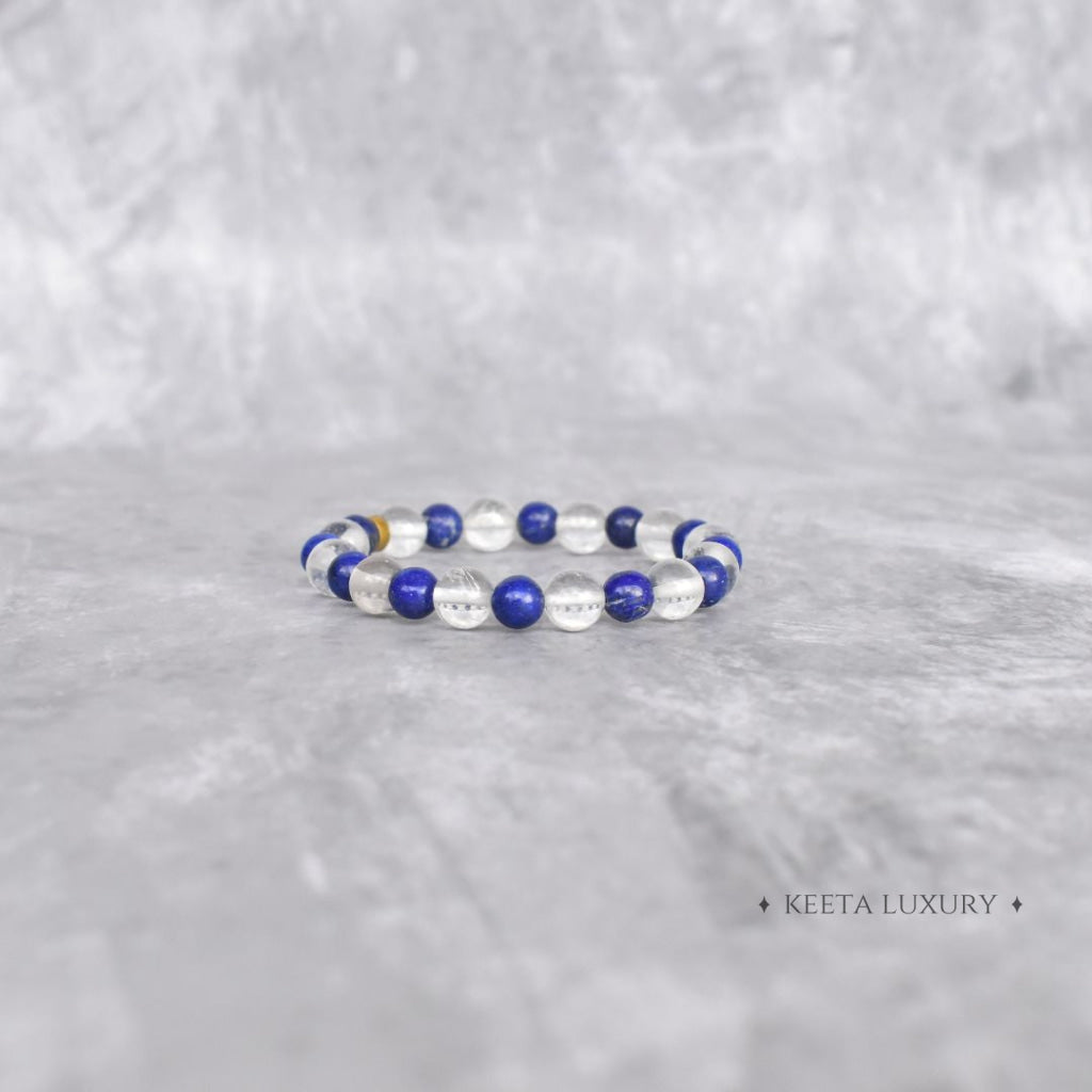 Focus - Clear Quartz & Lapis Lazuli Bracelet Bracelets