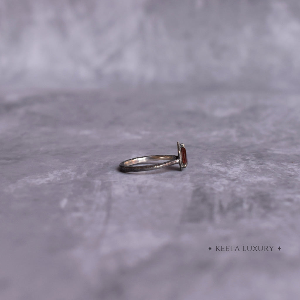 Forest Heart - Garnet Ring Rings
